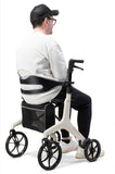 The Aerowalk Carbon - 4.6kg Rollator For Indoors Outdoors with Basket and Seat
