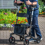 Dash Folding Braked Forearm Rollator - Walker with Bag & Seat