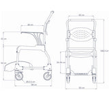 Aqua Mobile Braked Shower Chair Commode