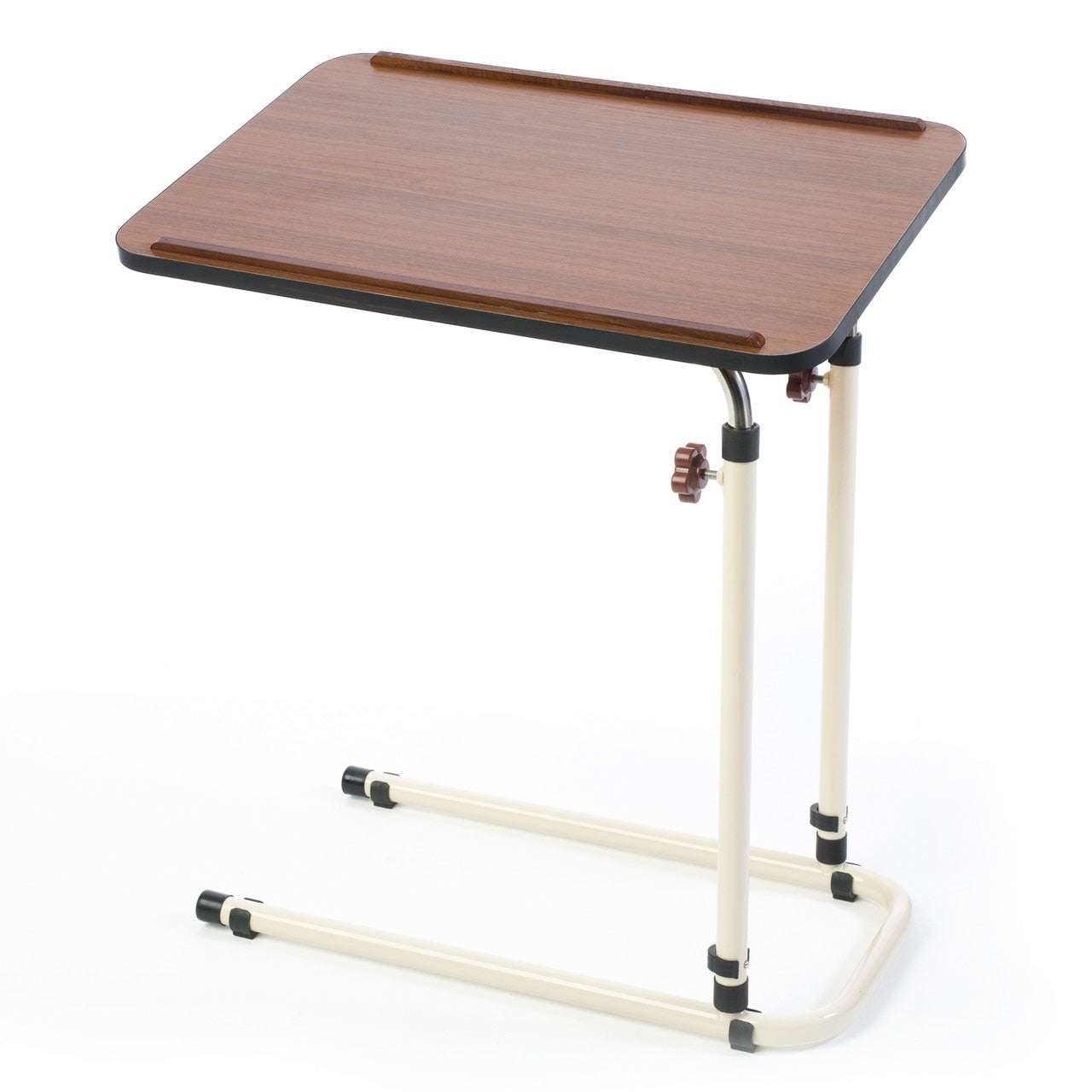 Alerta Walnut Laminate Adjustable Tilting Over Bed Table