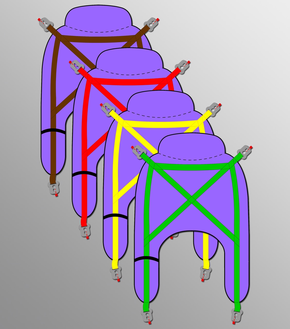 LOCOMOTOR Pro-Lock Disposable Slings - Box of 10