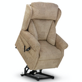 The Senydd Single Motor - British Fabric Tilt In Space Riser Recliner